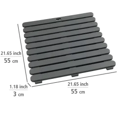 Wenko Duschmatte Indoor und Outdoor Grau 55 x 55 cm