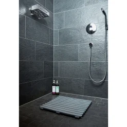 Wenko Duschmatte Indoor und Outdoor Grau 55 x 55 cm