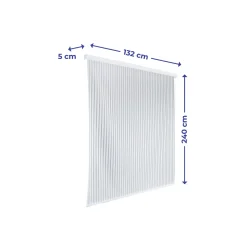 Wenko Duschrollo 128 x 240 cm schnelltrocknendes Rollo für Dusche und Badewanne