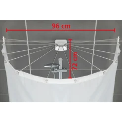 Wenko Duschschirm mit 12 Armen Edelstahl