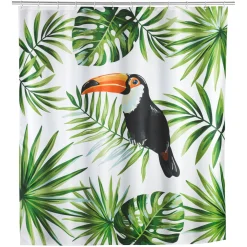 Wenko Duschvorhang Tucan Textil Polyester 180 x 200 cm waschbar