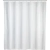 Wenko Duschvorhang Uni Weiß Textil Polyester 240 x 180 cm waschbar