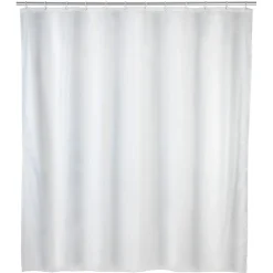 Wenko Duschvorhang Uni Weiß Textil Polyester 240 x 180 cm waschbar