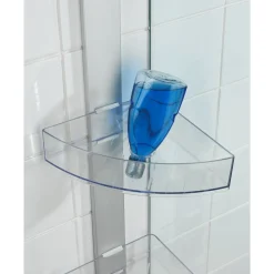 Wenko Eck-Duschcaddy Premium mit 2 Ablagen und Edelstahl-Haken