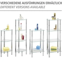 Wenko Eckregal Yago mit 4 Glasablagen