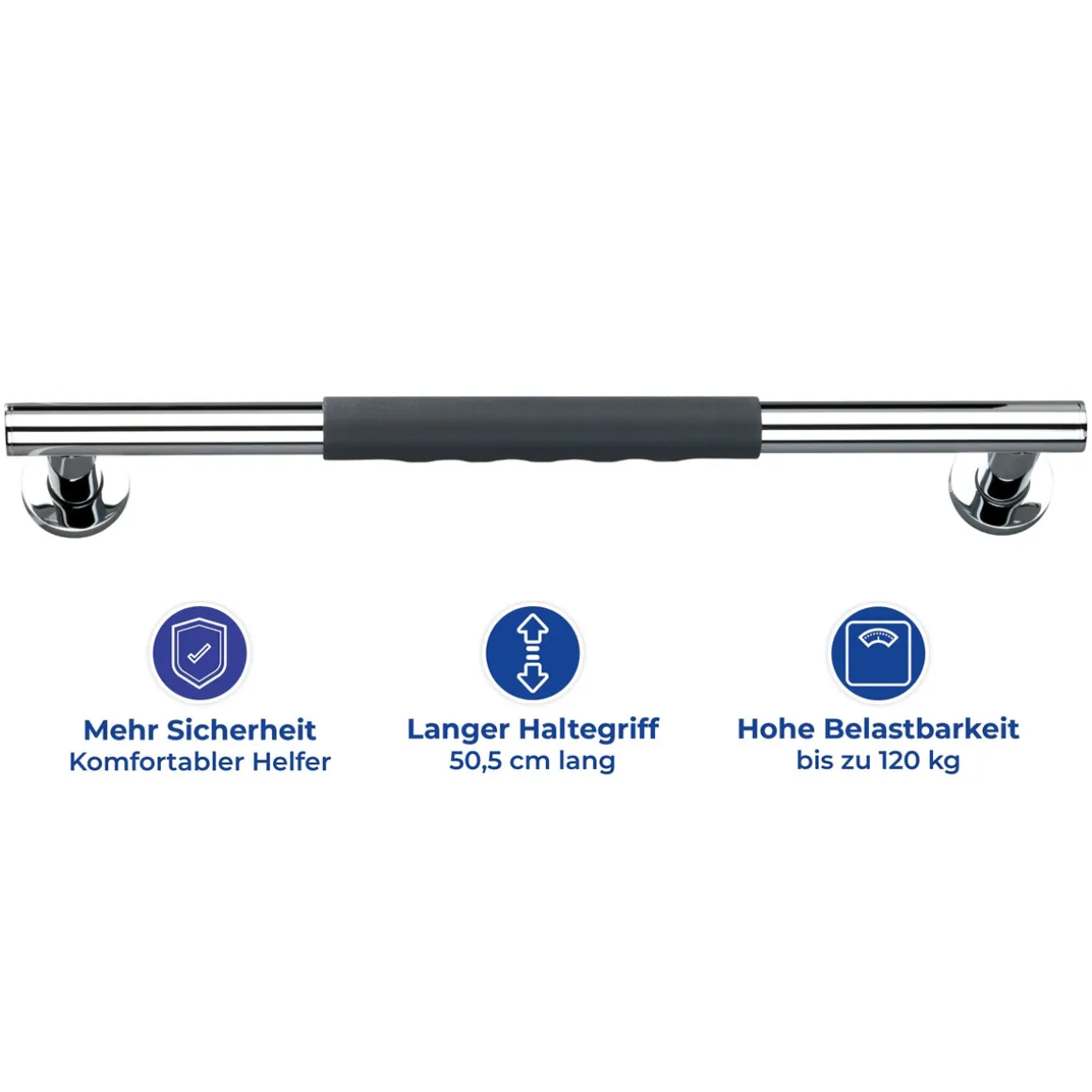 Wenko Edelstahl Wandhaltegriff Secura 50,5 cm