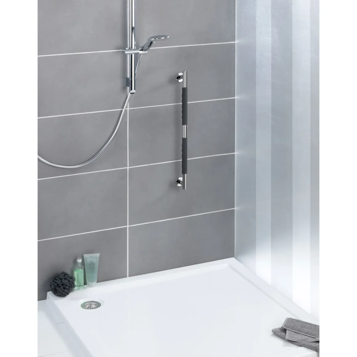 Wenko Edelstahl Wandhaltegriff Secura 65,5 cm