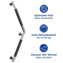 Wenko Edelstahl Wandhaltegriff Secura 37 x 37 cm