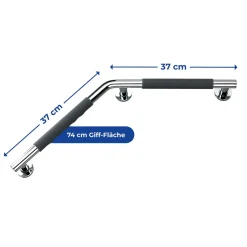 Wenko Edelstahl Wandhaltegriff Secura 37 x 37 cm