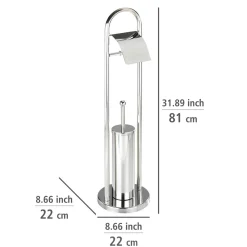 Wenko Exclusiv Stand WC-Garnitur Vasto Edelstahl rostfrei