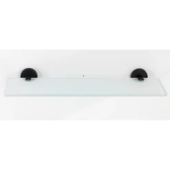 Wenko Glas Wandablage Bosio Black Edelstahl matt rostfrei