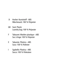 Wenko Hocker Candy Black in Lederoptik mit Wäschesack Badhocker mit abnehmbarem Wäschesammler