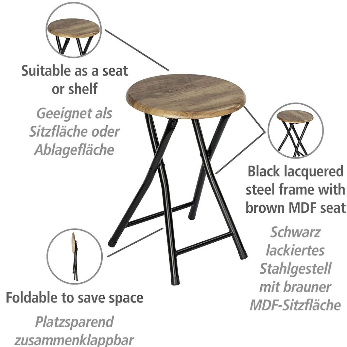 Wenko Hocker Forio Beistelltisch Pflanzenhocker