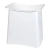Wenko 2in1 Hocker Wing Weiß Badhocker mit herausnehmbarem Wäschesack