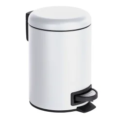 Wenko Kosmetik Treteimer Leman Weiß 3 L 2er Set Kosmetikeimer Mülleimer