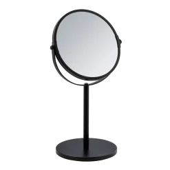 Wenko Kosmetik-Standspiegel Assisi Durchmesser 17 cm Schwarz