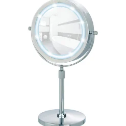 Wenko LED Kosmetikspiegel Lumi Standspiegel 5-fach Vergrößerung