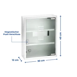 Wenko Medikamentenschrank Edelstahl 30 x 40 cm glänzend