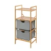 Wenko Regal Bahari aus Bambus mit 2 Schubladen Wäscheregal aus Bambus