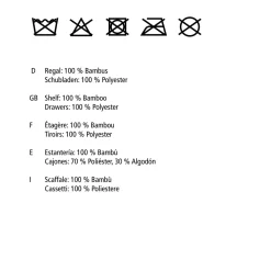 Wenko Regal Bahari aus Bambus mit 2 Schubladen Wäscheregal aus Bambus