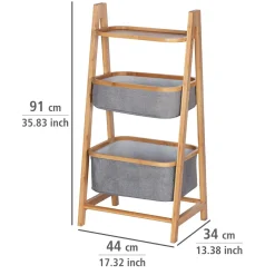 Wenko Regal Bahari aus Bambus mit 2 Körben Bambus
