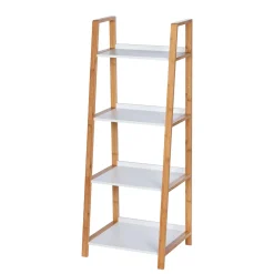Wenko Regal Finja aus Bambus mit 4 Etagen 43 x 112 x 36 cm