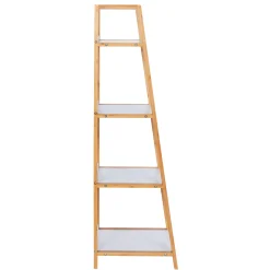 Wenko Regal Finja aus Bambus mit 4 Etagen 43 x 112 x 36 cm