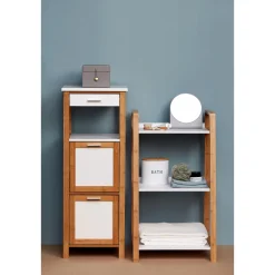 Wenko Regal Finja aus Bambus mit 3 Etagen 43 x 76 x 36 cm