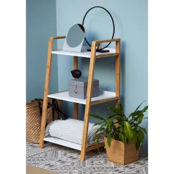 Wenko Regal Finja aus Bambus mit 3 Etagen 43 x 76 x 36 cm