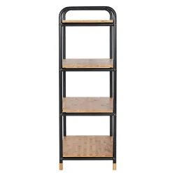 Wenko Regal Loft aus Bambus mit 4 Etagen Badezimmerregal Wohnregal