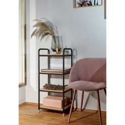 Wenko Regal Loft aus Bambus mit 4 Etagen Badezimmerregal Wohnregal