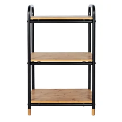 Wenko Regal Loft aus Bambus mit 3 Etagen Badezimmerregal Wohnregal