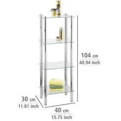Wenko Regal Yago viereckig mit 4 Glasablagen