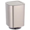 Wenko Schwingdeckeleimer Auron Silber Kosmetikeimer mit Schwingdeckel 5,5 l