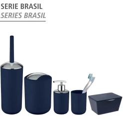 Wenko Schwingdeckeleimer Brasil Dunkelblau L 6,5 L