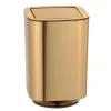 Wenko Schwingdeckeleimer Auron Gold Kosmetikeimer mit Schwingdeckel 5,5 l
