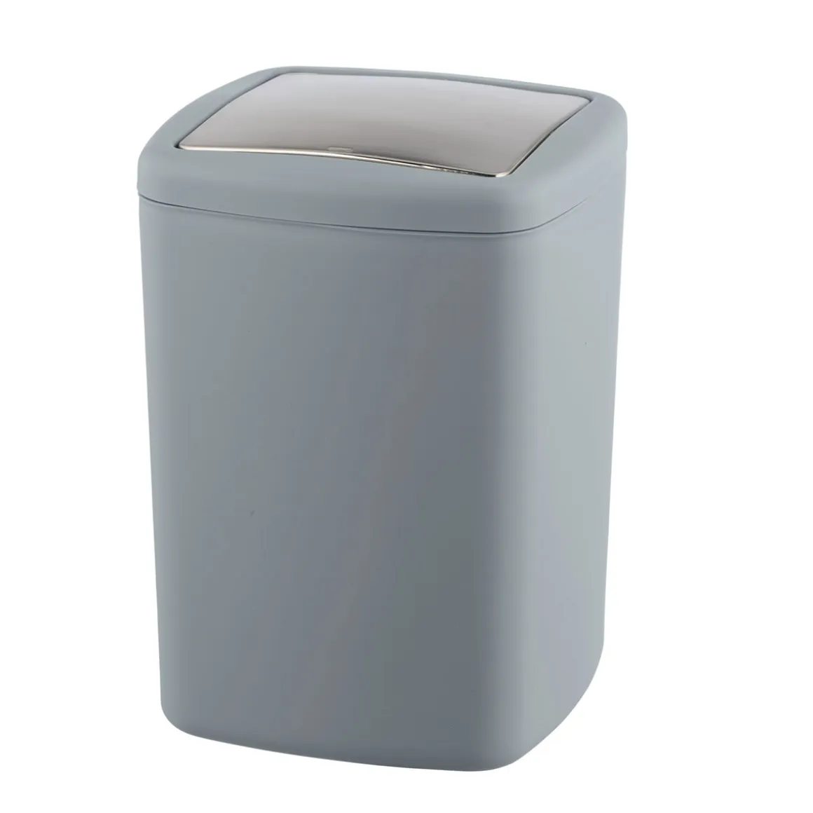 Wenko Schwingdeckeleimer Barcelona L Grau Spezialkunststoff absolut bruchsicher 8,5 L