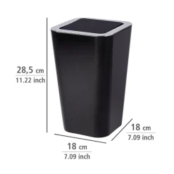 Wenko Schwingdeckeleimer Candy Black 6 L