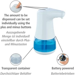 Wenko Sensor Desinfektionsmittelspender Diala 360 ml berührungsloser Desinfektionsspender
