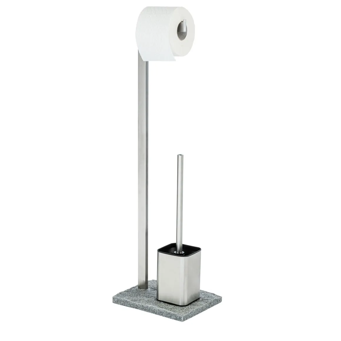 Wenko Stand WC-Garnitur Granit Edelstahl rostfrei