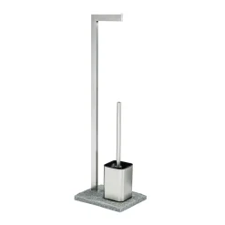 Wenko Stand WC-Garnitur Granit Edelstahl rostfrei