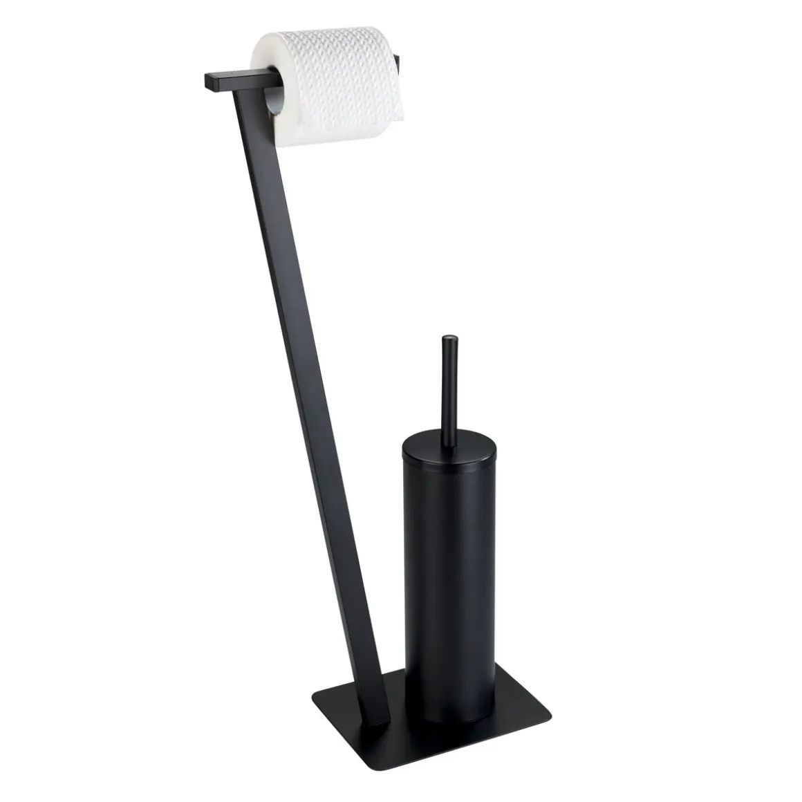 Wenko Stand WC-Garnitur Lirio Schwarz matt