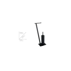 Wenko Stand WC-Garnitur Lirio Schwarz matt