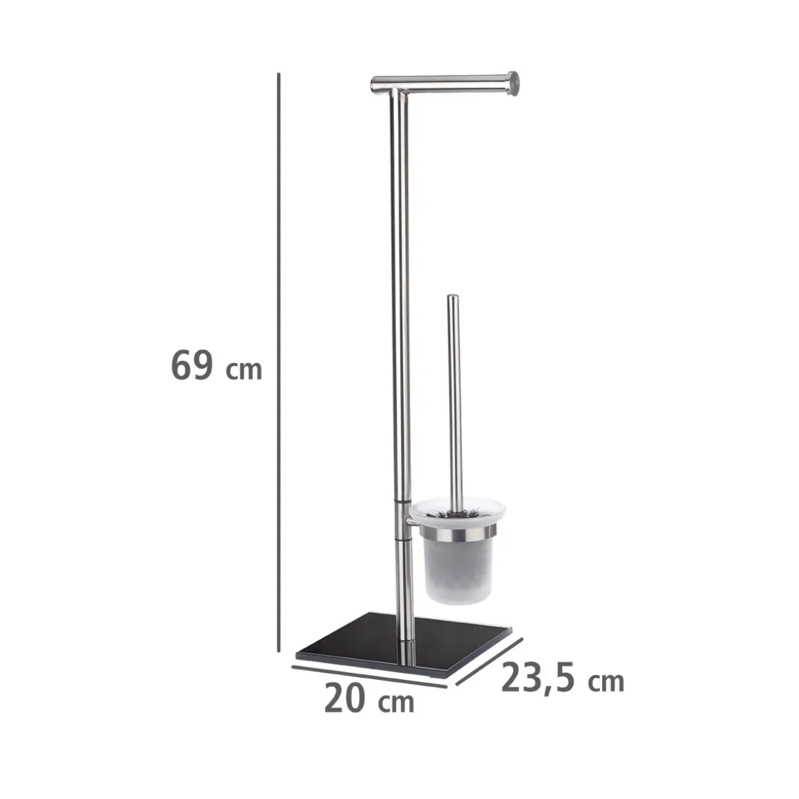 Wenko Stand WC-Garnitur Lima Edelstahl rostfrei