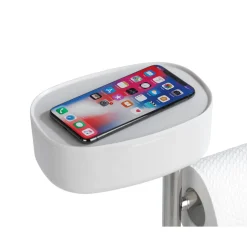 Wenko Stand WC-Garnitur mit Box Rivazza Weiß integrierter Toilettenpapierhalter Ersatzrollenhalter und WC-Bürstenhalter mit Ablagebox