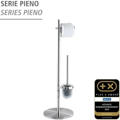 Wenko Stand WC-Garnitur Pieno Edelstahl rostfrei