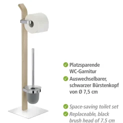 Wenko Stand WC-Garnitur Samona Nature