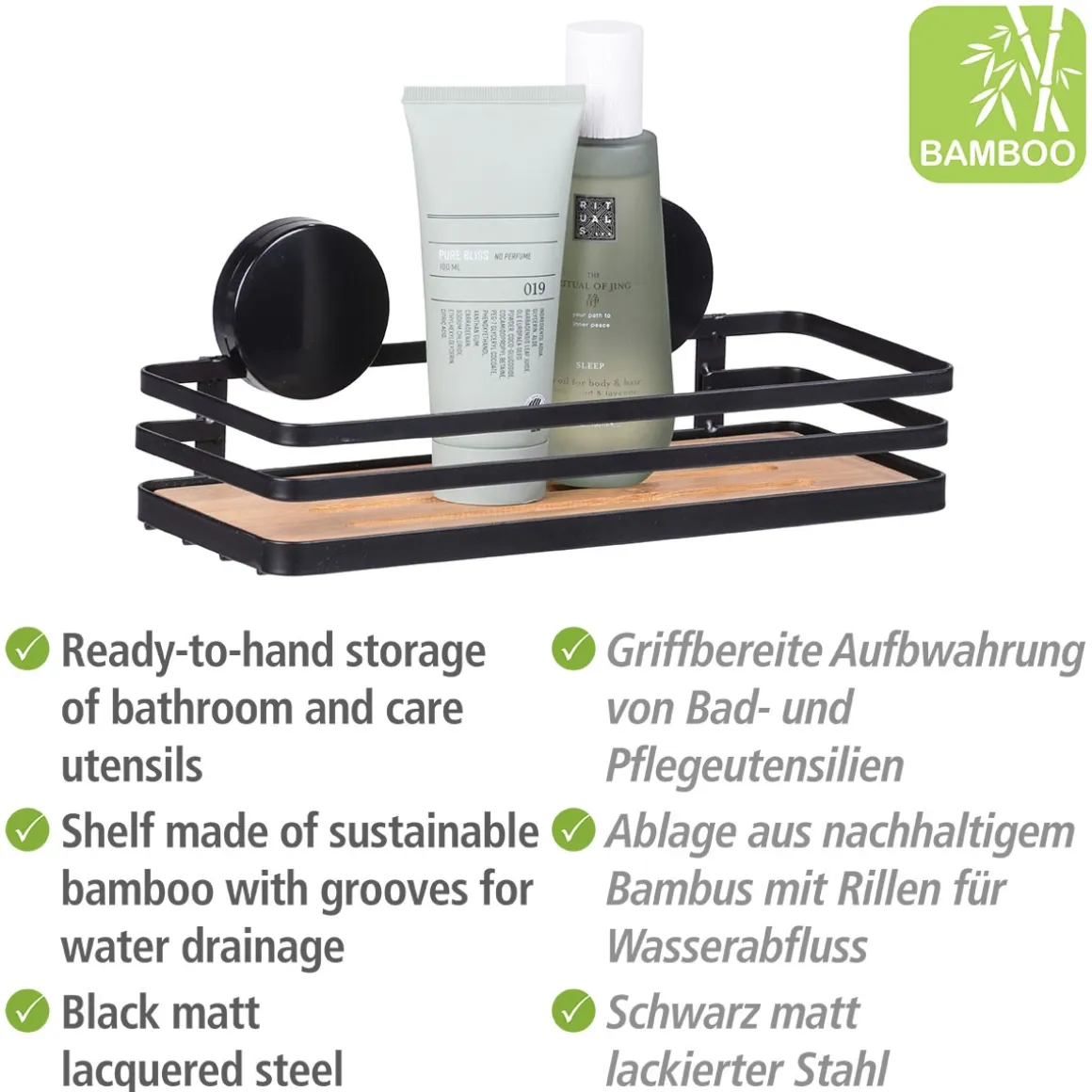 Wenko Static-Loc Wandablage Alba Badezimmerablage