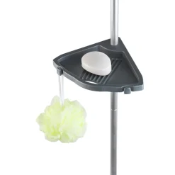 Wenko Teleskop Duschecke Easy Silber mit 4 Ablagen