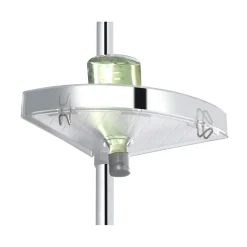 Wenko Teleskop Duschecke Premium glänzend mit 3 Ablagen und Spiegel